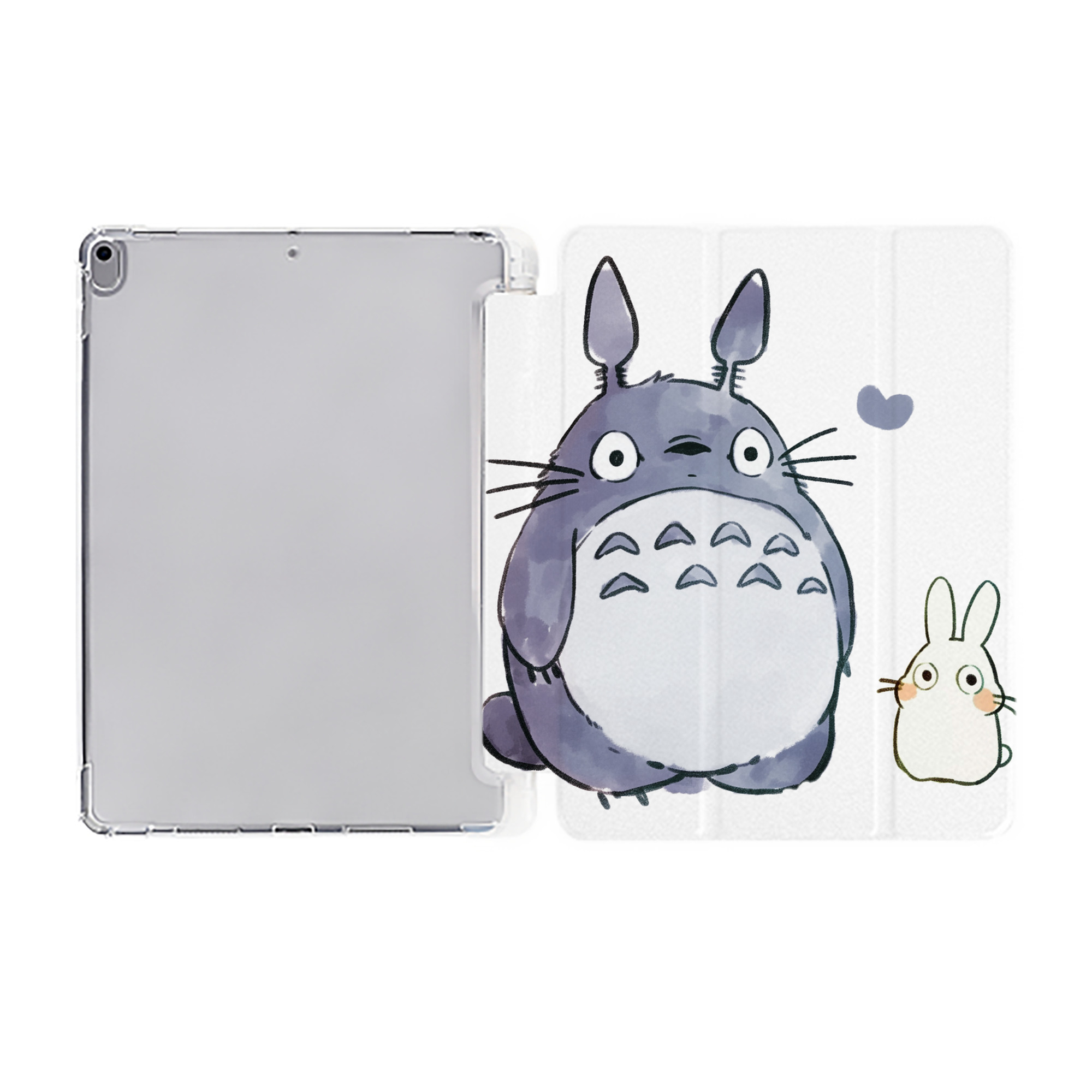 （画像用） となりのトトロ 草壁メイ 草壁サツキ My Neighbor Totoro Satsuki Kusakabe Mei Kusakabe IPad ケース ペン収納付き 三つ折りスタンド PUレザー×シリコン 対応機種9.5/10.5/10.9インチ